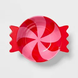 Kids' 20oz Peppermint Swirl Snack Bowl Pink/Red - Pillowfort™