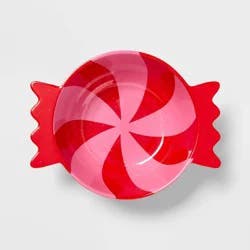 Kids' 20oz Peppermint Swirl Snack Bowl Pink/Red - Pillowfort™
