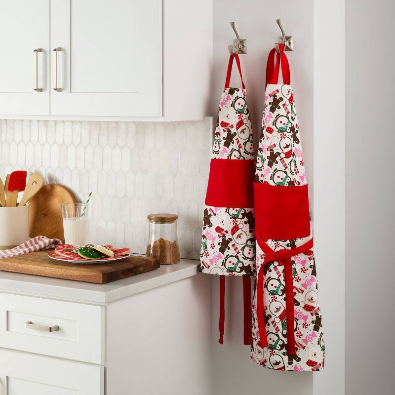 slide 2 of 4, Kids' Santa/Snowman Apron - Pillowfort™, 1 ct