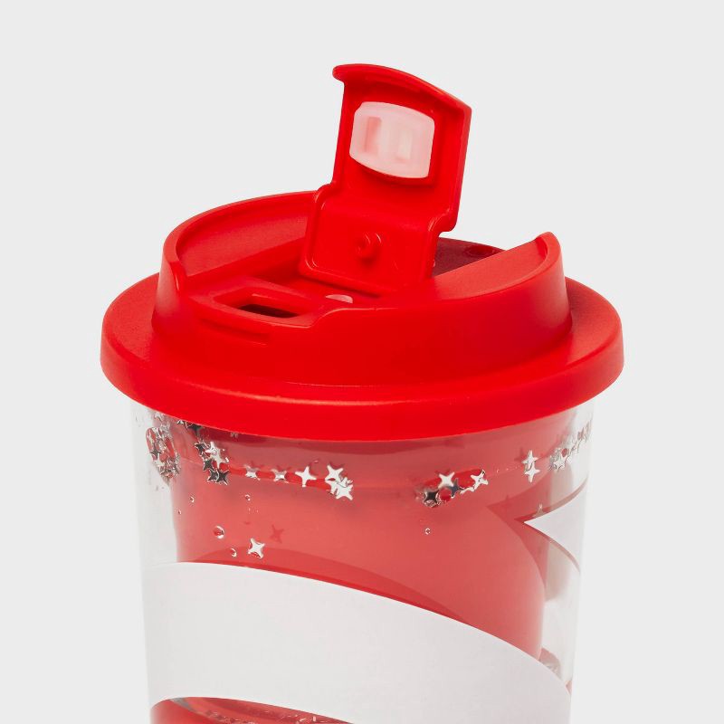 slide 3 of 3, Kids' 12 fl oz Snowglobe Tumbler Red/White - Pillowfort™, 12 fl oz