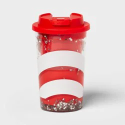 Kids&#x27; 12 fl oz Snowglobe Tumbler Red/White - Pillowfort™