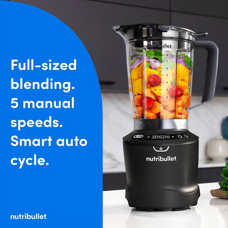 slide 2 of 12, NutriBullet SmartSense Full-Size Blender 1400W - Black, 1 ct