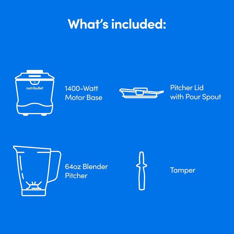 slide 12 of 12, NutriBullet SmartSense Full-Size Blender 1400W - Black, 1 ct