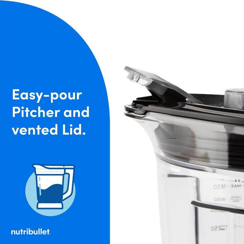 slide 8 of 12, NutriBullet SmartSense Full-Size Blender 1400W - Black, 1 ct