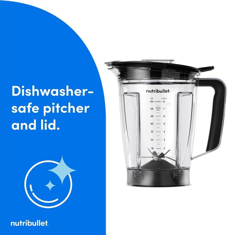 slide 10 of 12, NutriBullet SmartSense Full-Size Blender 1400W - Black, 1 ct