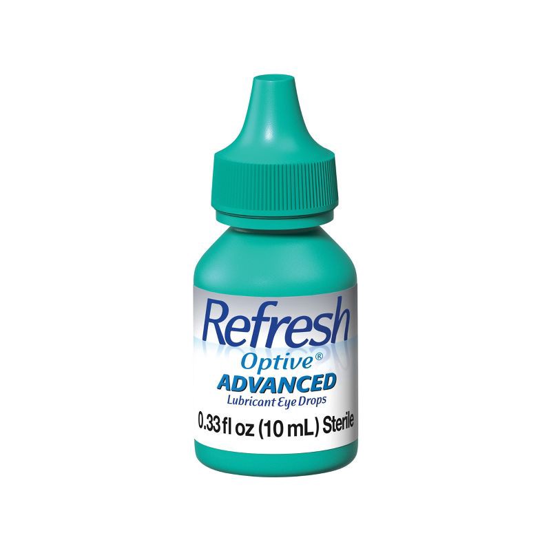 slide 2 of 13, Refresh Optive Advanced Lubricant Eye Drops Artificial Tears - 0.33 fl oz (10 mL), 10 ml