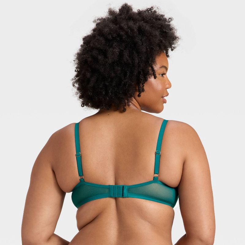 slide 4 of 5, Women's Mesh Unlined Demi Bra - Auden™ Teal Blue 38C, 1 ct