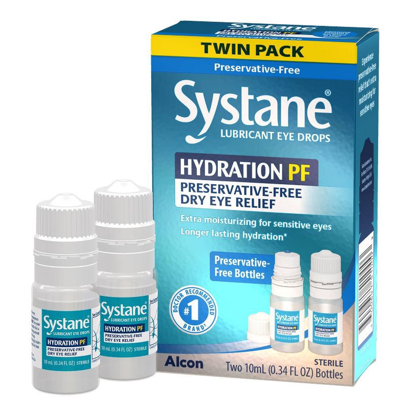 slide 1 of 8, Systane Hydration Multi-Dose Preservative Free Dry Eye Drops - 0.34oz/2pk, 0.34 oz, 2 ct