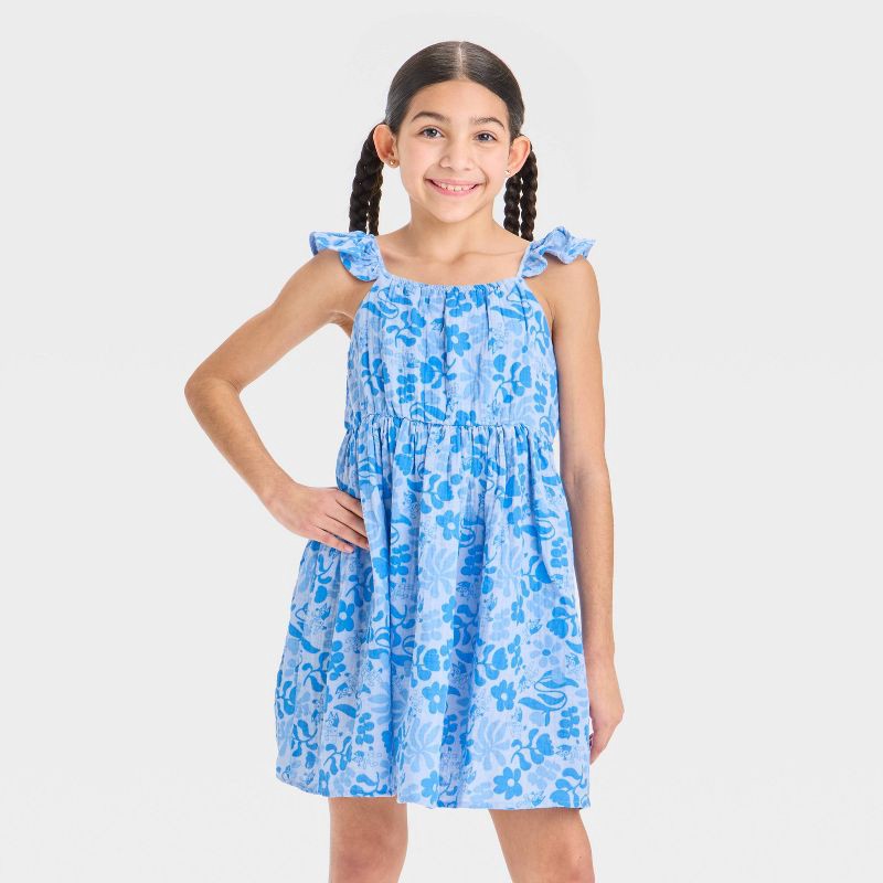 red dress blue shoes Taliah Embroidered Crinkle-Gauze Dress in Blue  chrisjameskingston