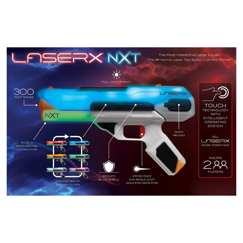 slide 2 of 7, Laser X NXT Max Blasters 2 Player Pack 300 Range, 1 ct