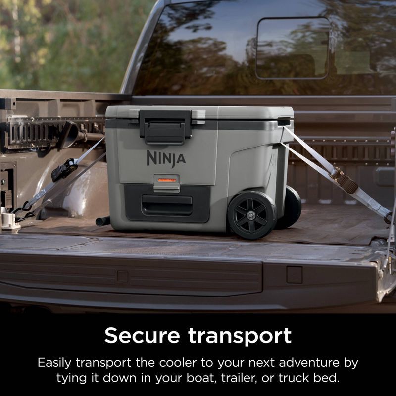 slide 9 of 11, Ninja Outdoor FrostVault 45qt Wheeled Cooler with Cold Dry Zone - Slate Gray: Rolling Coolers, 45 qt