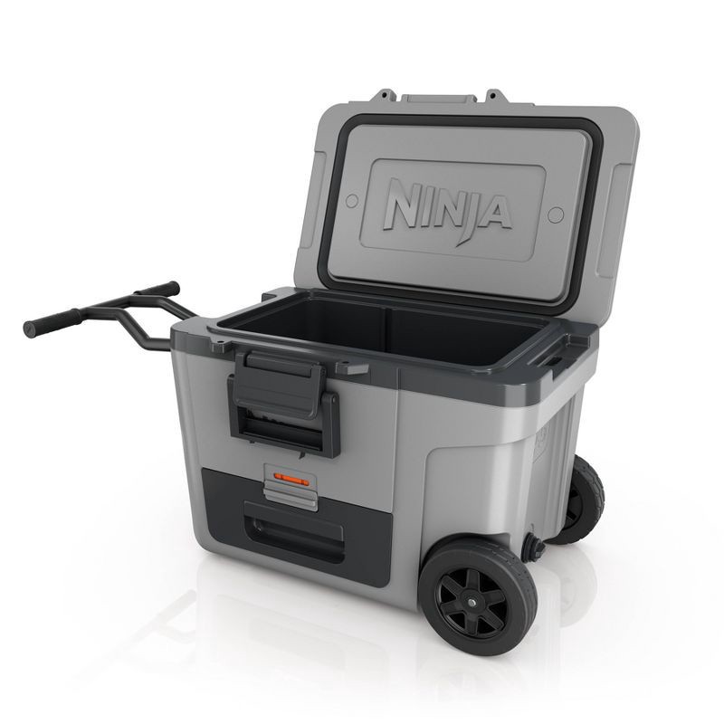 slide 10 of 11, Ninja Outdoor FrostVault 45qt Wheeled Cooler with Cold Dry Zone - Slate Gray: Rolling Coolers, 45 qt