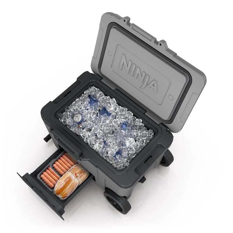 slide 11 of 11, Ninja Outdoor FrostVault 45qt Wheeled Cooler with Cold Dry Zone - Slate Gray: Rolling Coolers, 45 qt