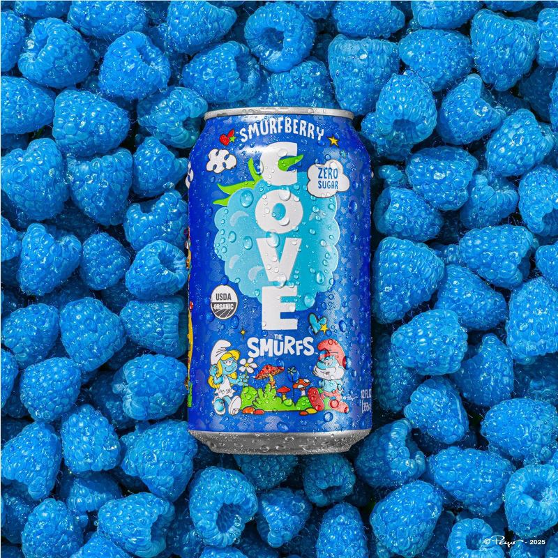 slide 2 of 5, Cove Smurfberry Probiotic Soda - 12 fl oz Can, 12 fl oz