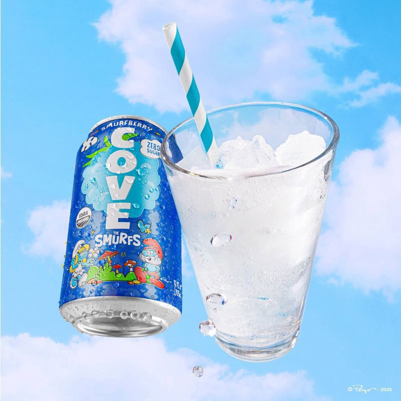 slide 4 of 5, Cove Smurfberry Probiotic Soda - 12 fl oz Can, 12 fl oz