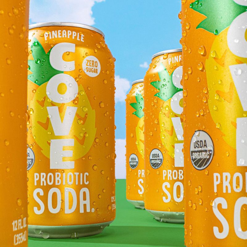 slide 5 of 5, Cove Pineapple Cola Soda - 12 fl oz Can, 12 fl oz