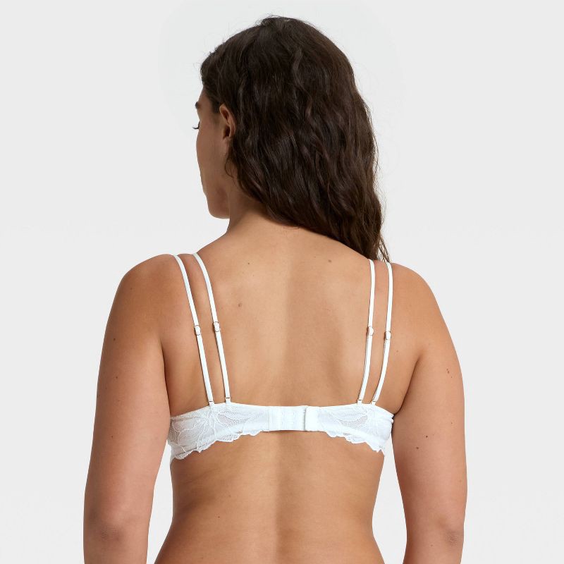 slide 2 of 5, Women's Lace Lightly Lined Demi Bra - Auden™ White 32A, 1 ct