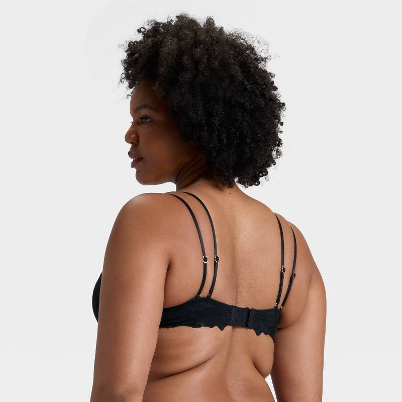 slide 5 of 5, Women's Lace Lightly Lined Demi Bra - Auden™ Black 38DD, 1 ct