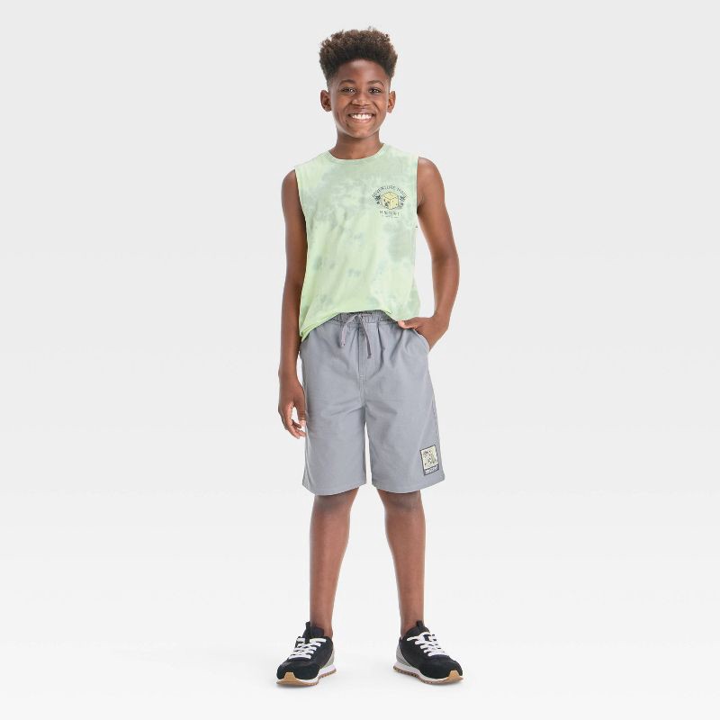 slide 4 of 4, Boys' Minecraft Woven Shorts - Gray M, 1 ct