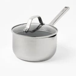 1.5qt Nonstick Ceramic Coated Stainless Steel Sauce Pan - Figmint™