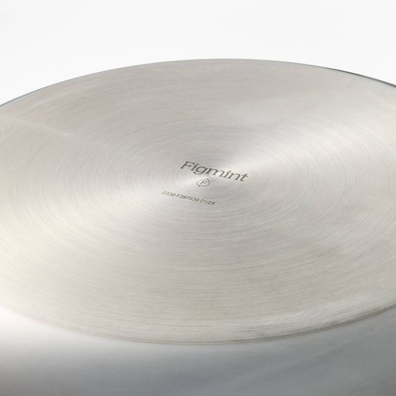 slide 5 of 7, 10" Uncoated Stainless Steel Frying Pan - Figmint™, 1 ct