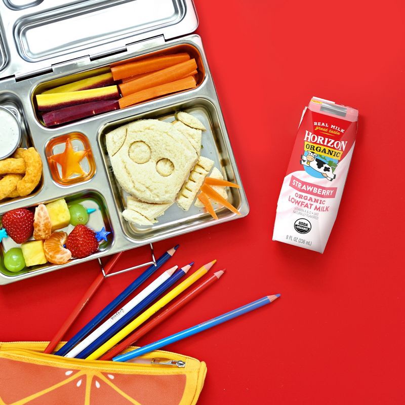 slide 2 of 8, Horizon Organic 1% Strawberry Milk - 6pk/8 fl oz Boxes, 6 ct; 8 fl oz