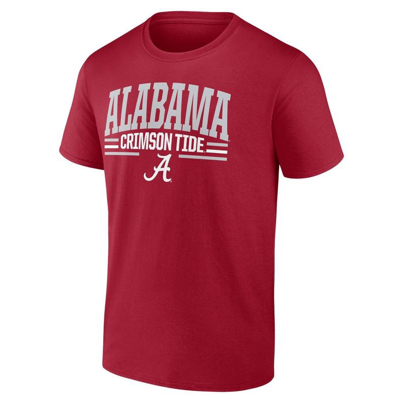 slide 1 of 3, NCAA Alabama Crimson Tide Men's Bi-Blend T-Shirt - Cardinal Red S, 1 ct