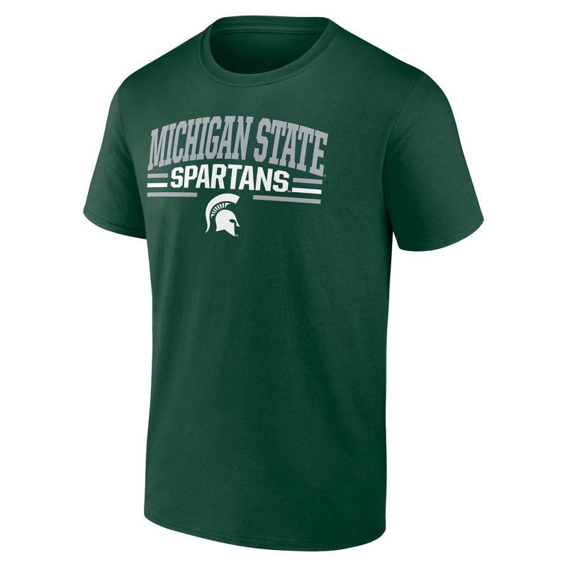 slide 1 of 3, NCAA Michigan State Spartans Men's Bi-Blend T-Shirt - Green M, 1 ct