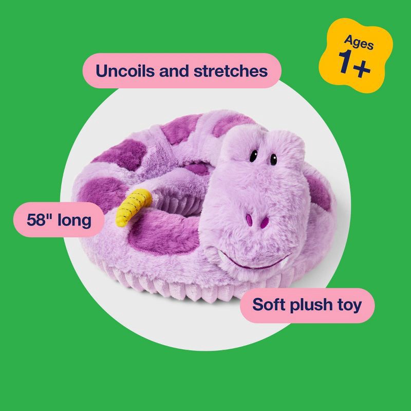 slide 4 of 4, 58" Snake Stuffed Animal - Gigglescape™, 1 ct