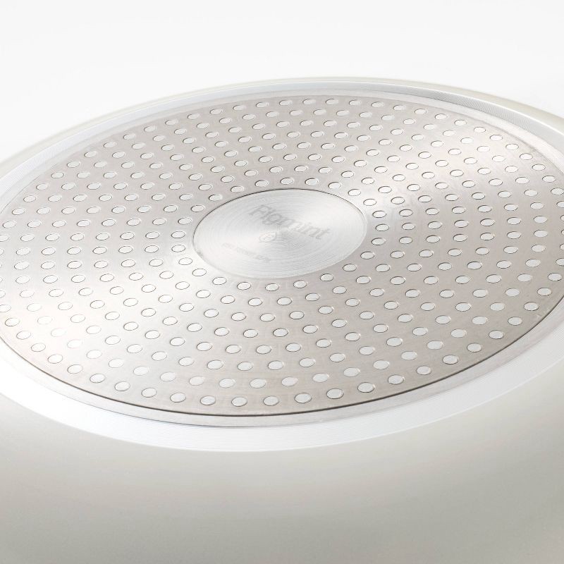 slide 5 of 8, 10" Nonstick Ceramic Coated Aluminum Frying Pan with Champagne Handle Cream - Figmint™, 1 ct