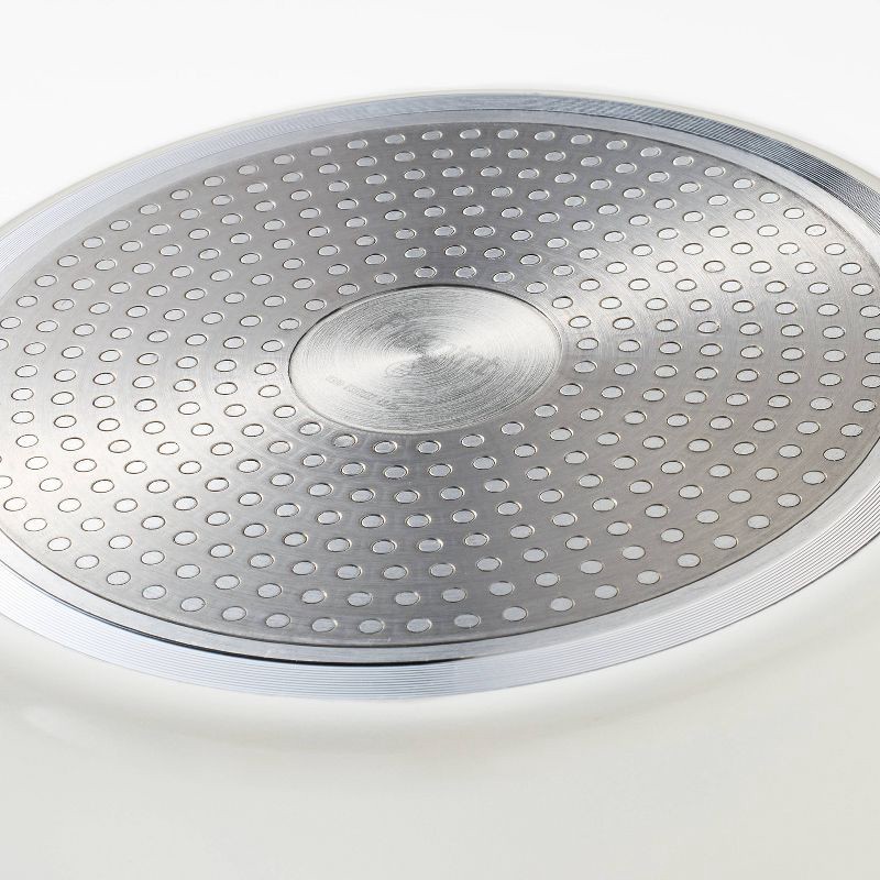 slide 5 of 8, 3qt Nonstick Ceramic Coated Aluminum Sauce Pan with Champagne Handle Cream - Figmint™, 3 qt