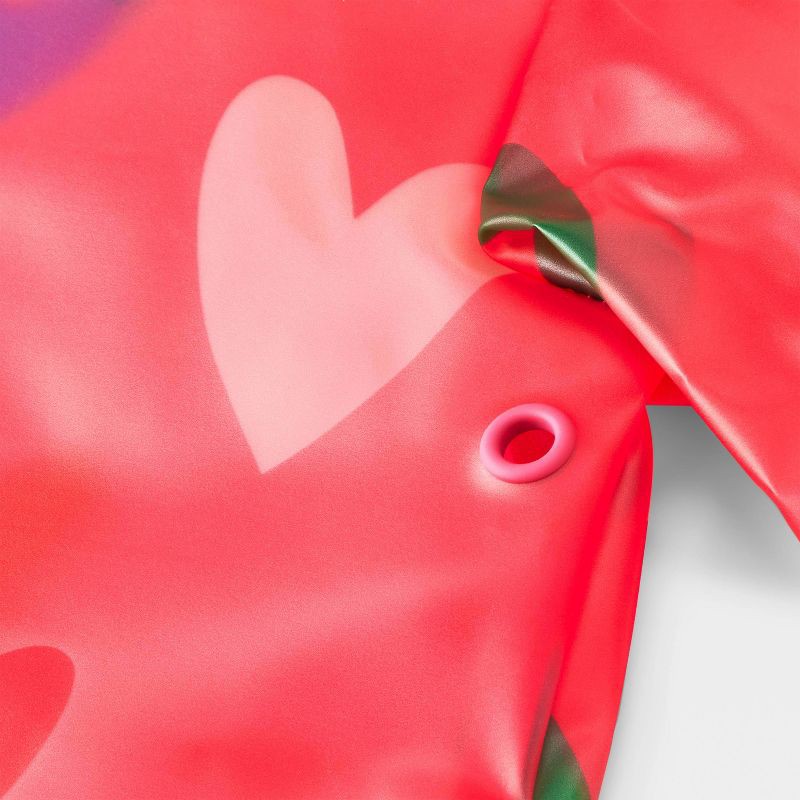 slide 6 of 7, Toddler Girls' Heart Printed Clear Rain Jacket - Cat & Jack™ Pink 5T, 1 ct