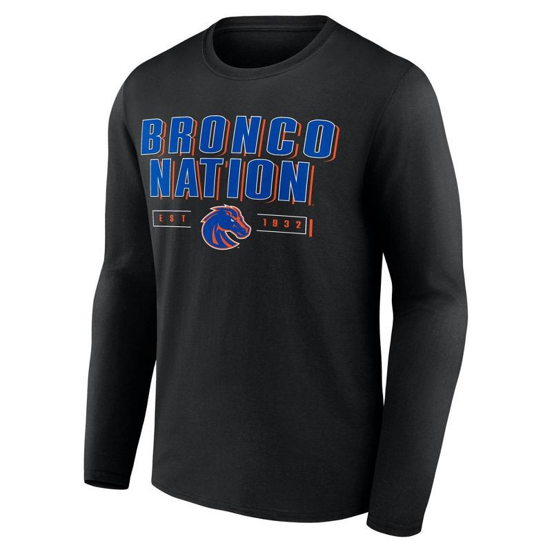 slide 1 of 3, NCAA Boise State Broncos Men's Long Sleeve Black T-Shirt - M, 1 ct