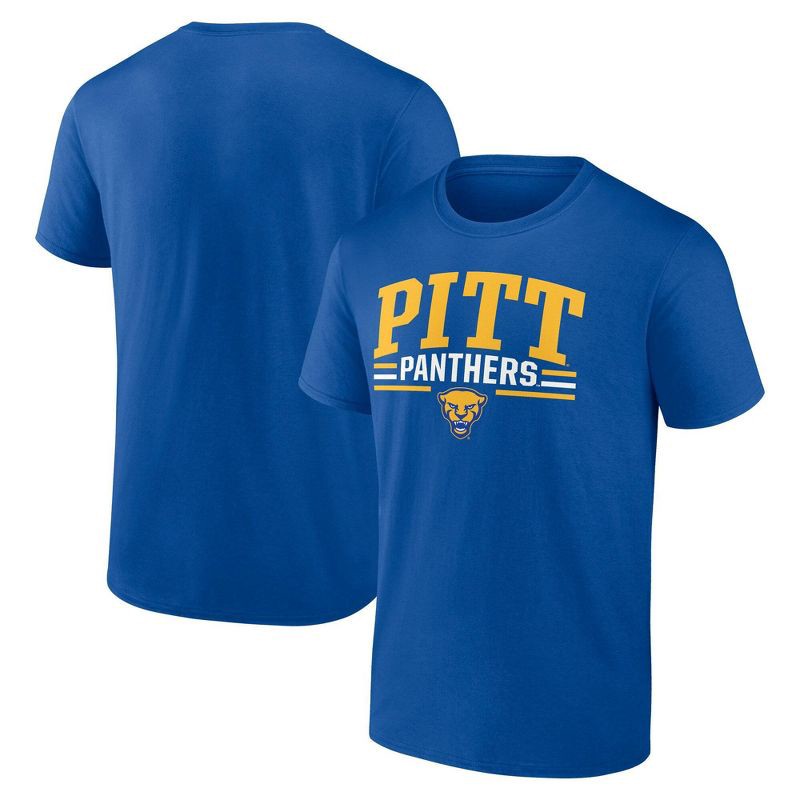 slide 3 of 3, NCAA Pitt Panthers Men's Bi-Blend T-Shirt - Royal Blue XL, 1 ct