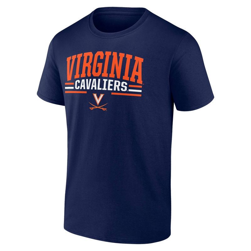 slide 1 of 3, NCAA Virginia Cavaliers Men's Bi-Blend T-Shirt - Navy Blue XL, 1 ct