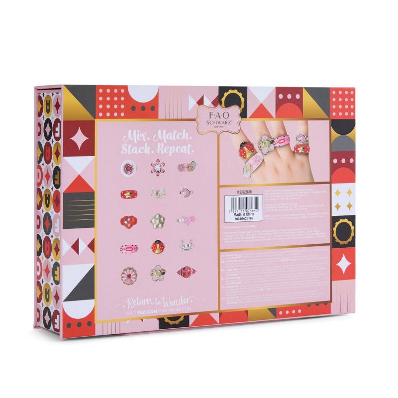 slide 6 of 6, FAO Schwarz Tiny Glam Rings Set - 15pc, 15 ct