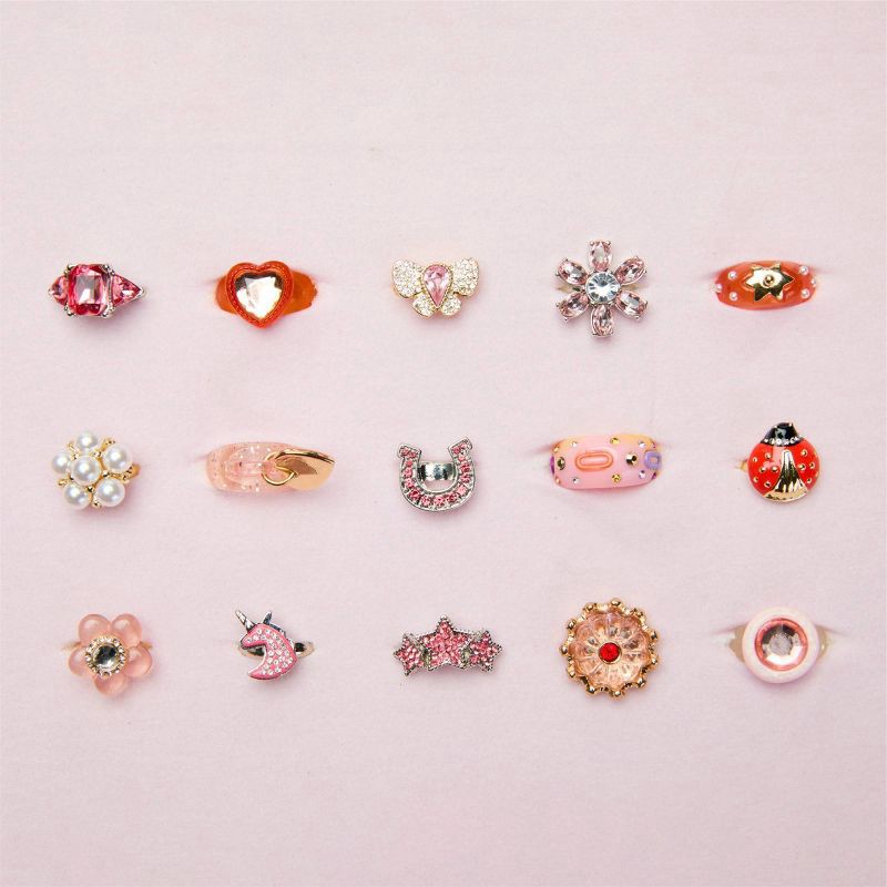 slide 1 of 6, FAO Schwarz Tiny Glam Rings Set - 15pc, 15 ct