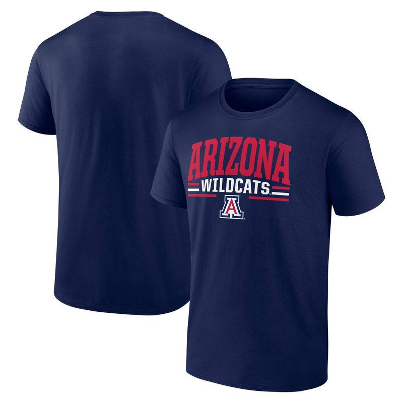 slide 3 of 3, NCAA Arizona Wildcats Men's Bi-Blend T-Shirt - Navy Blue XXL, 1 ct