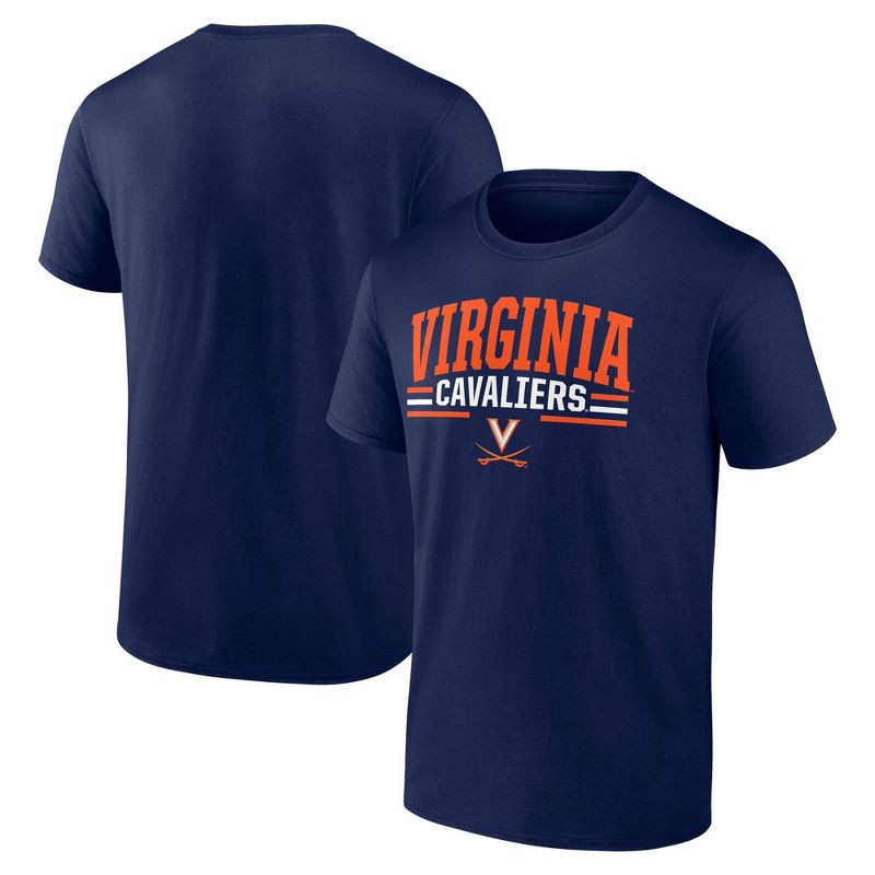 slide 3 of 3, NCAA Virginia Cavaliers Men's Bi-Blend T-Shirt - Navy Blue XXL, 1 ct