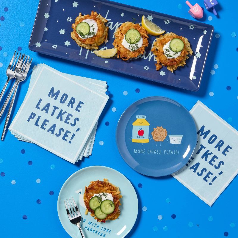 slide 2 of 3, 16ct 'More Latkes, Please' Dinner Napkins - Spritz™, 16 ct