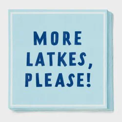 16ct 'More Latkes, Please' Dinner Napkins - Spritz™