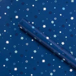 240"x30" Bulk Hanukkah Star and Dot Gift Wrapping Paper Blue - Spritz™
