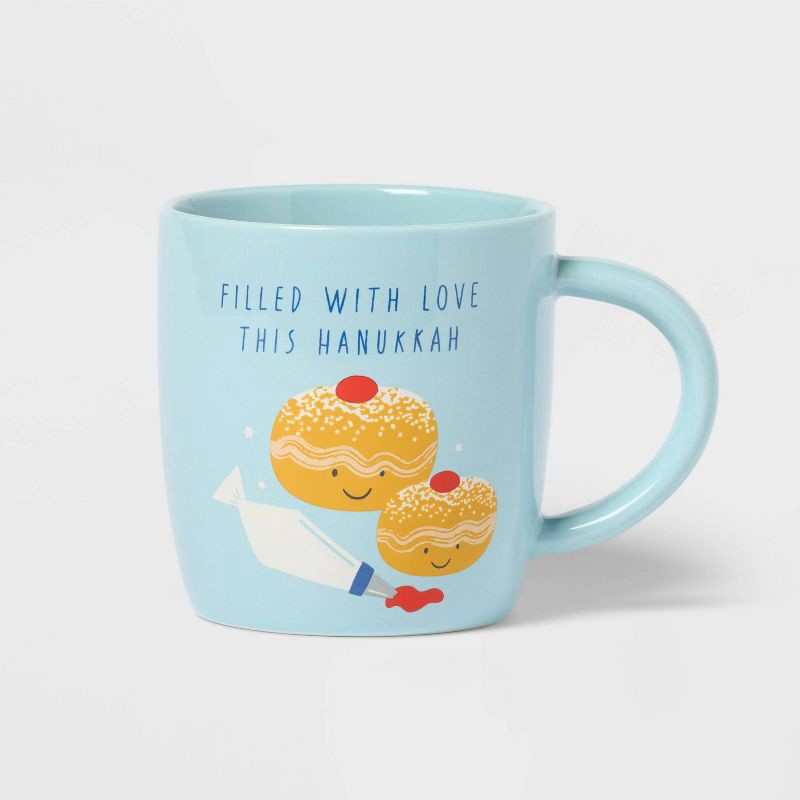 slide 1 of 3, 16 fl oz 'Filled with Love This Hanukkah' Stoneware Mug - Spritz™, 16 fl oz