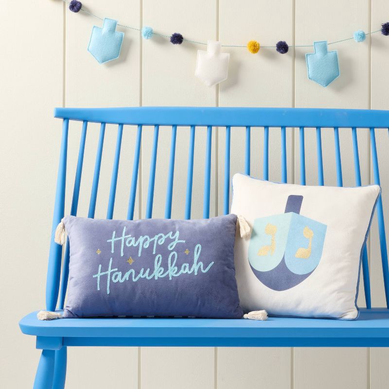 slide 2 of 4, 12"x18" Happy Hanukkah Reversible Decorative Pillow - Spritz™, 1 ct
