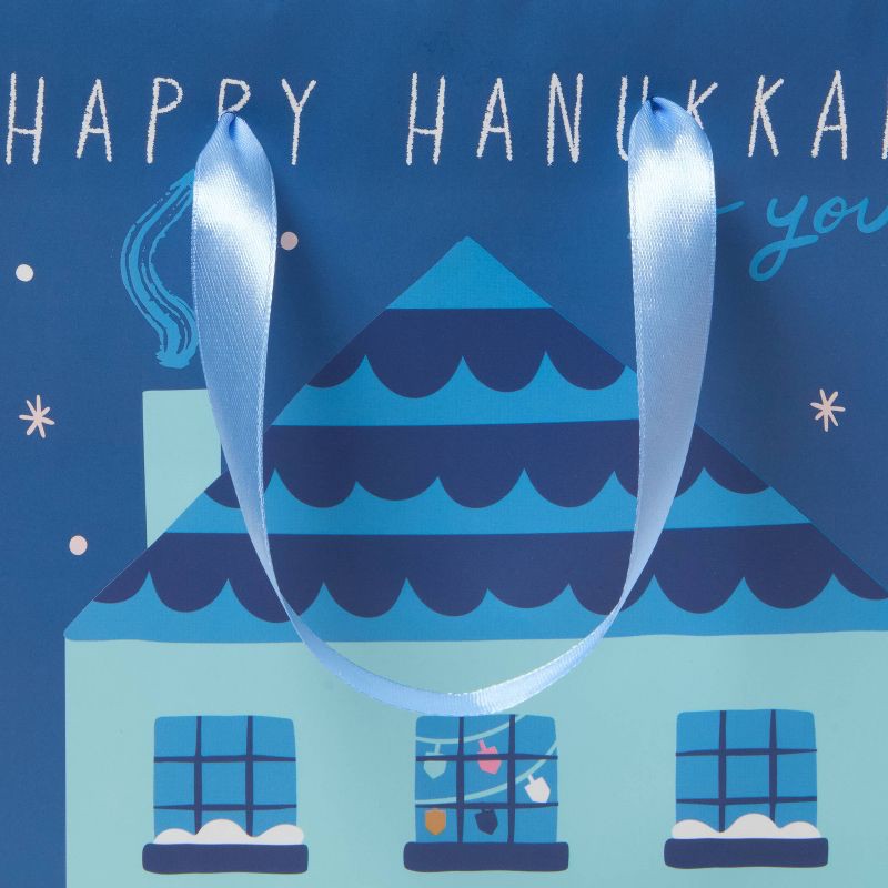 slide 3 of 3, Small 'Happy Hanukkah to You' Gift Bag Blue - Spritz™, 1 ct