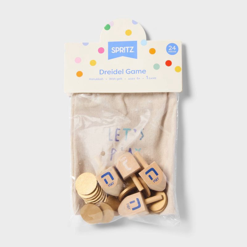 slide 3 of 3, 24pc Dreidel Hanukkah Game - Spritz™, 24 ct