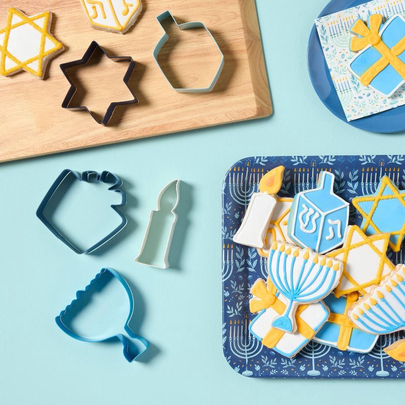 slide 2 of 3, 5pc Stainless Steel Cookie Cutter Set - Spritz™, 5 ct