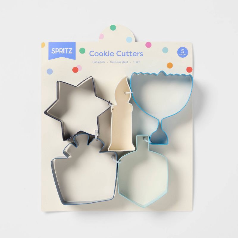 slide 3 of 3, 5pc Stainless Steel Cookie Cutter Set - Spritz™, 5 ct