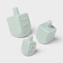 3ct Ceramic Dreidels Decor Set - Spritz™