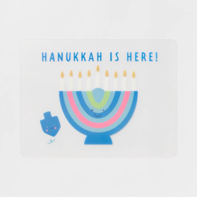 slide 1 of 3, 'Hanukkah Is Here' Placemat - Spritz™, 1 ct